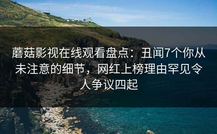 蘑菇影视在线观看盘点：丑闻7个你从未注意的细节，网红上榜理由罕见令人争议四起